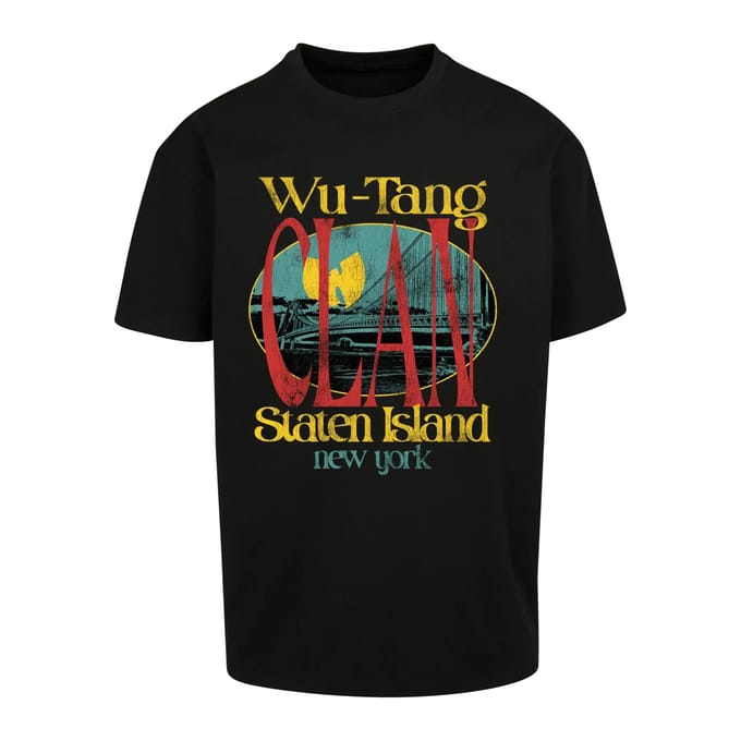 Mister Tee WuTang Clan - Staten Island Oversize Heren Tshirt - XL - Zwart