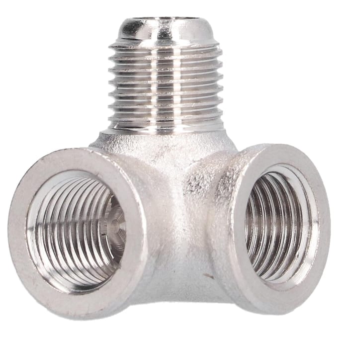 T-stuk Pijpfitting Schuin Messing 3-weg Pneumatische Connector Inverter Luchtcompressor Accessoires