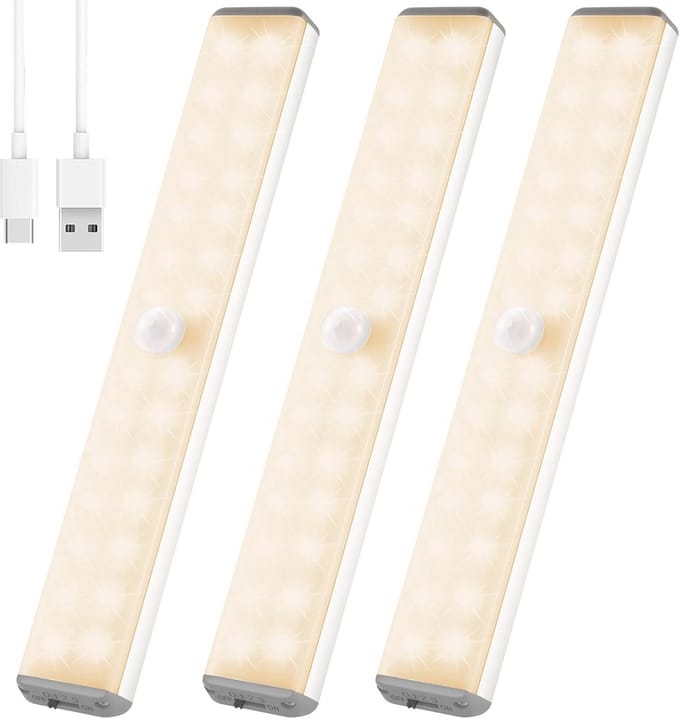 Bewegingssensor Nachtlampje met Oplaadbare USB en Magnetische Bevestiging voor Kasten en Trappen