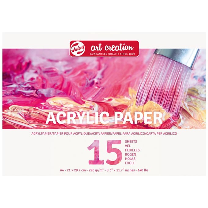 Papier voor acrylverf Talens Art Creation - A4 - 15 vel - 290 g/m²