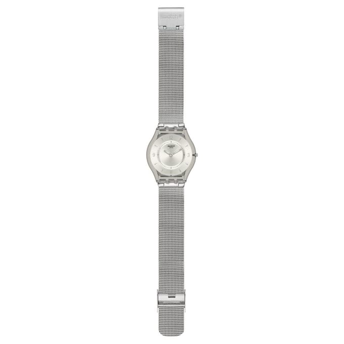 Montre Femme Swatch METAL KNIT Core SS08M100M, Grise