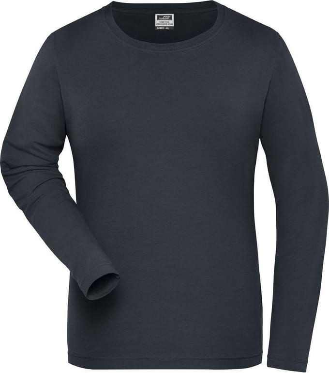James and Nicholson Dames/dames Organic Cotton Sweater met lange mouwen (Koolstof)