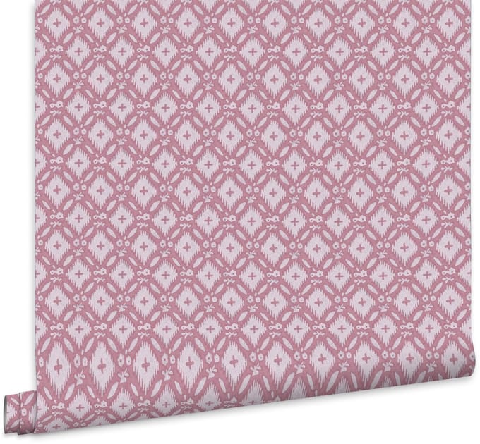 Laura Ashley Whitebrook Behang - Ruit - 10mx52cm - Roze