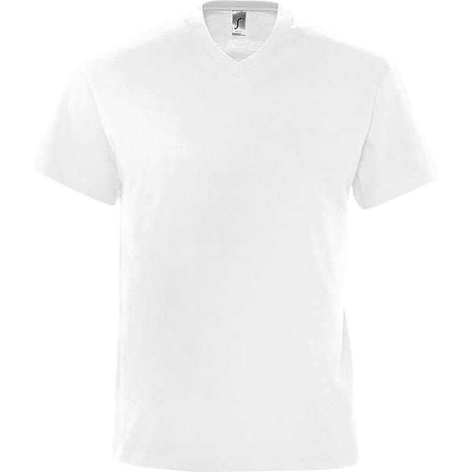 SOLS Herenoverwinning V Hals Korte Mouw T-Shirt (Wit)