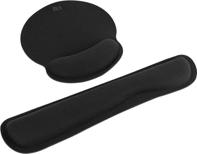Ergonomische Muismat, voor Computer en Kantoor, Mouse Pad with Memory Foam Wrist Support 200 Grams