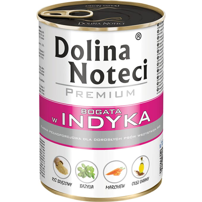 24x400g Dolina Noteci Premium Kalkoen hondenvoer nat