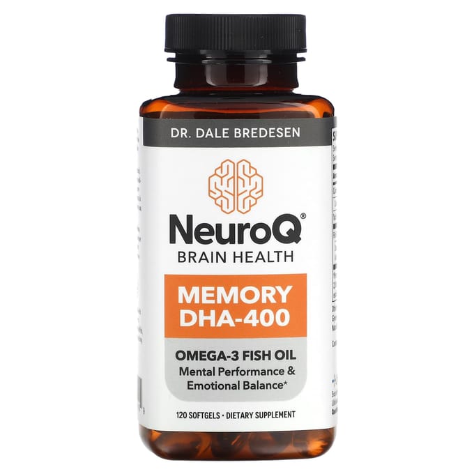 LifeSeasons, NeuroQ hersengezondheid, geheugen DHA-400, 120 softgels