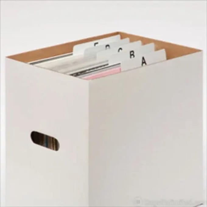 Stevige Opbergdozen voor 12 Inch LP Vinyl Records - 5 Stuks Wit