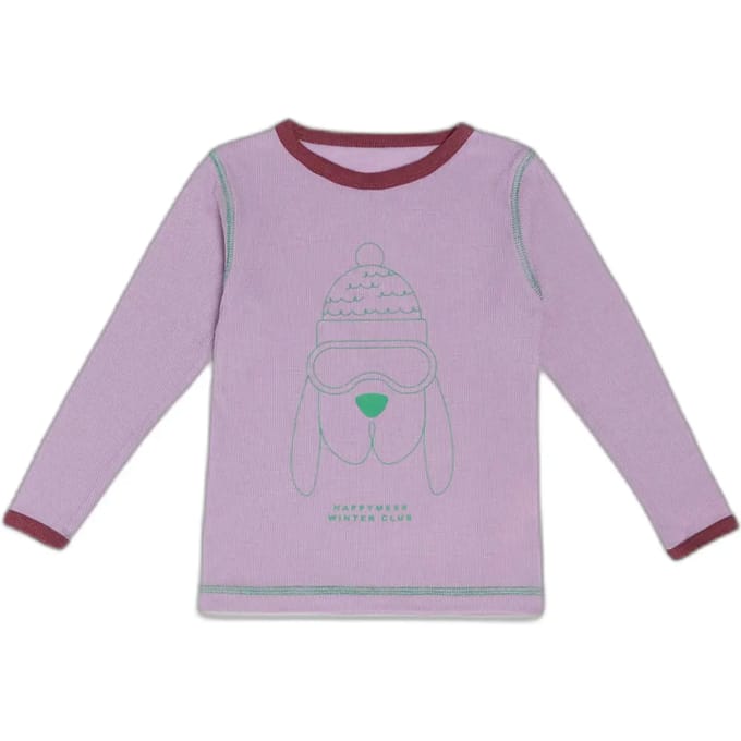 Thermoactieve T-shirt van wol met lange mouwen kind Happymess