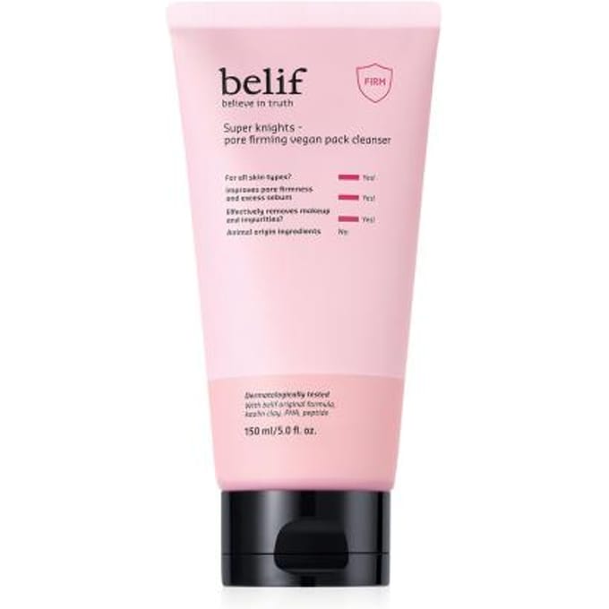 [geloof] Super Knights Pore Firming Vegan Pack Cleanser 150ml white