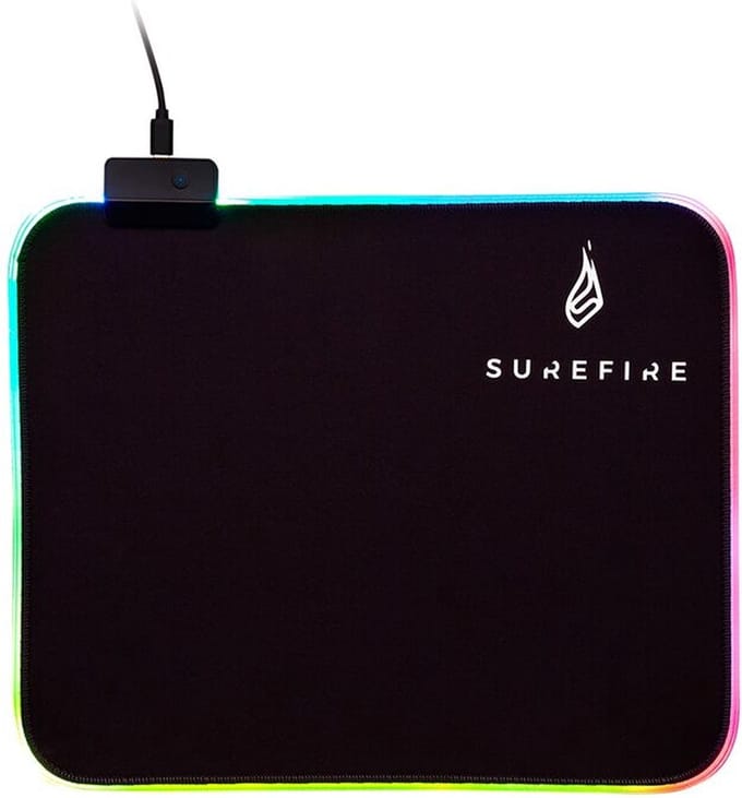 Surefire Gaming Silent Flight RGB-320 Gaming muismat Verlicht Zwart