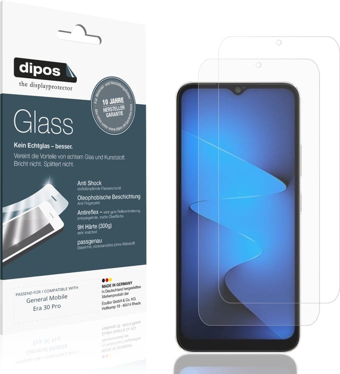 dipos – 2x Matte Pantserfolie geschikt voor General Mobile Era 30 Pro | 9H Screenprotector
