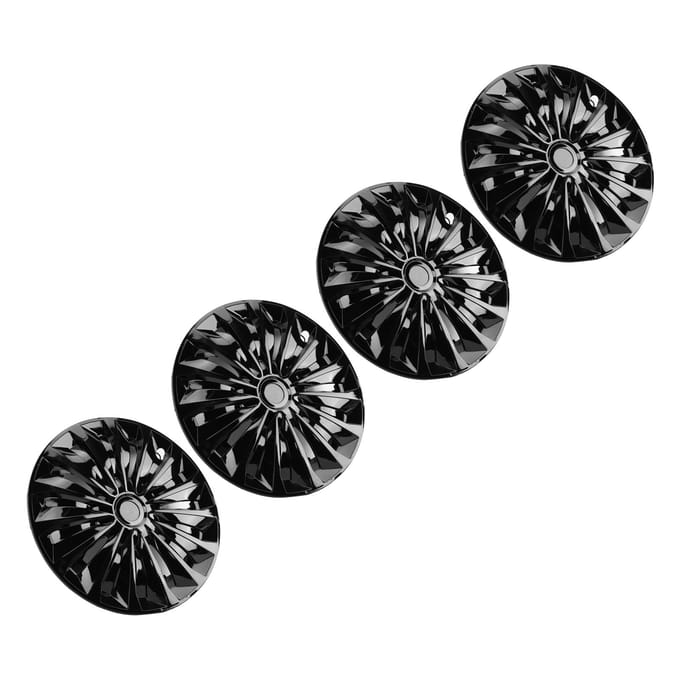 4 STUKS Naaf Wieldoppen 14 Inch Clip-On Montage Stijlvol Design voor R14 Autobanden black