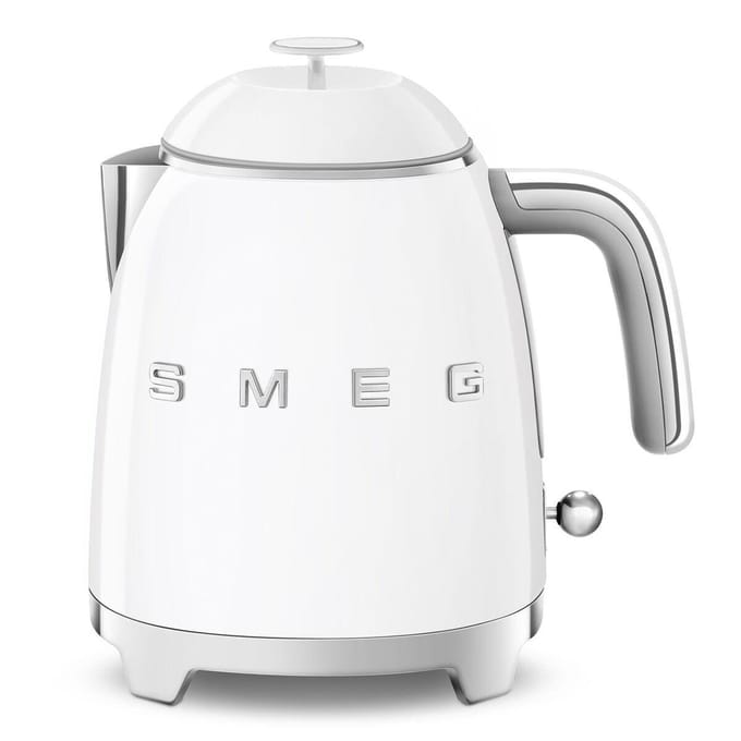 SMEG KLF05WHEU Mini Waterkoker - 0,8 Liter - 1400W - Dubbelwandig - RVS Kalkfilter - '50s Style - Wit