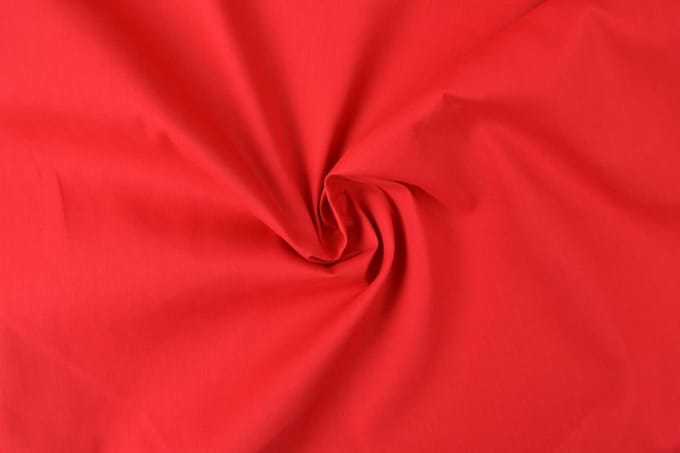 25 meter brandvertragende katoen stof - Rood - 300cm breed