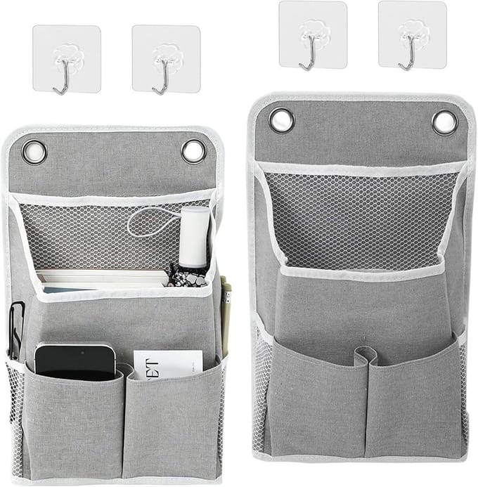Hangende Organizer - Opbergtas - Ruimte Besparen - Set van 2 - 36 x 22 x 10 cm - Grijs