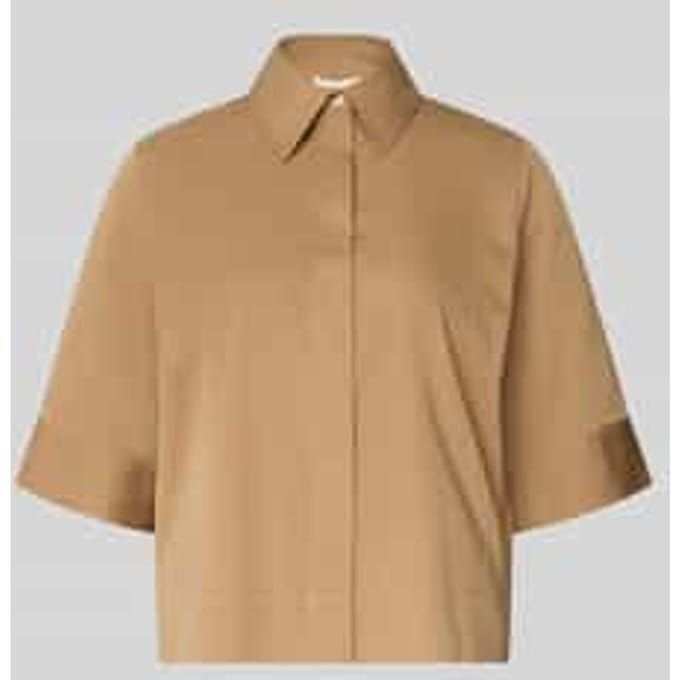 boxy fit blouse met blinde knoopsluiting