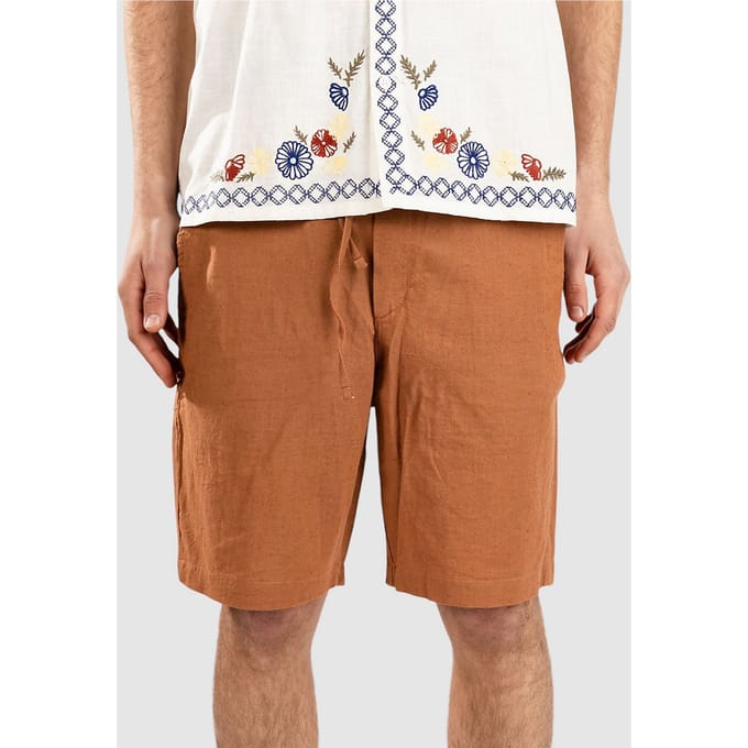 Anerkjendt Aklt James Cot/Linen Ela Korte Broek bruin