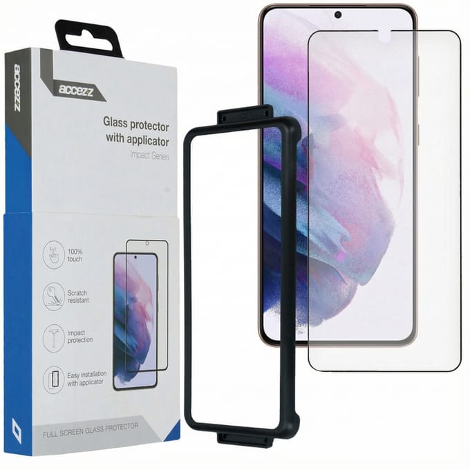 Accezz Glass Screenprotector + Applicator voor de Samsung Galaxy S21 Plus