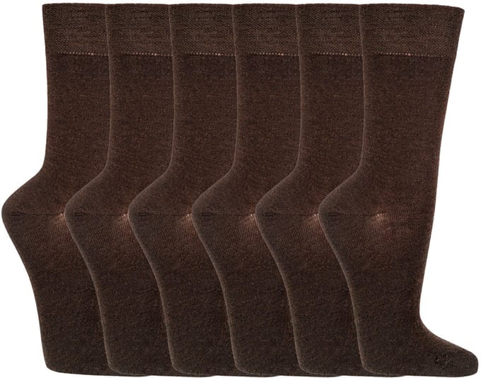 Warme Wollen Sokken | Bruin | 6 Paar | Maat 35–50 | Heren en Dames