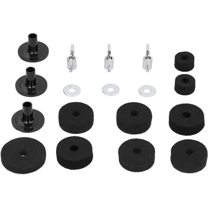 18 STUKS Bekkenvervanging met Basis Vleugelmoer Ring voor Drumstel Hardware Accessoire black