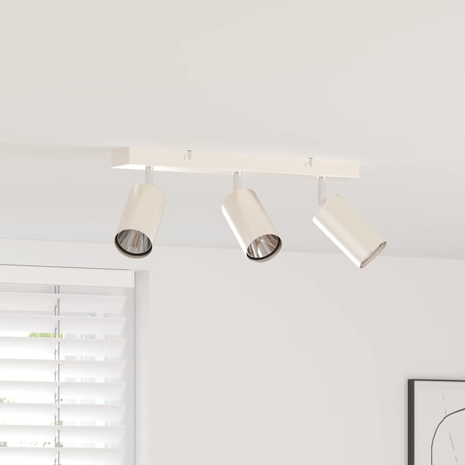 vidaXL Plafondspot met schijnwerpers Nikkel 38 x 6 x 16 cm Metaal