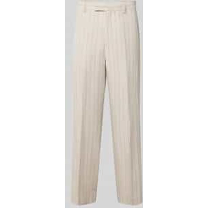 relaxed fit pantalon van linnen-katoenmix model 'LADATTI'