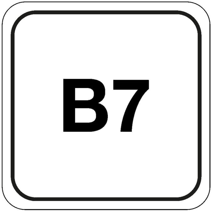 B7 diesel sticker 100 x 100 mm