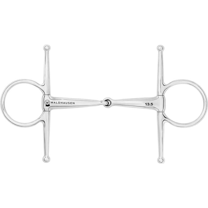 Enkel gebroken mouthpiece voor paard Waldhausen 16 mm