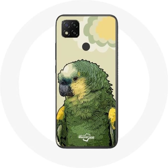 Coque - Amazone - Xiaomi Redmi 9C - Souple - Vert - Perroquets vert
