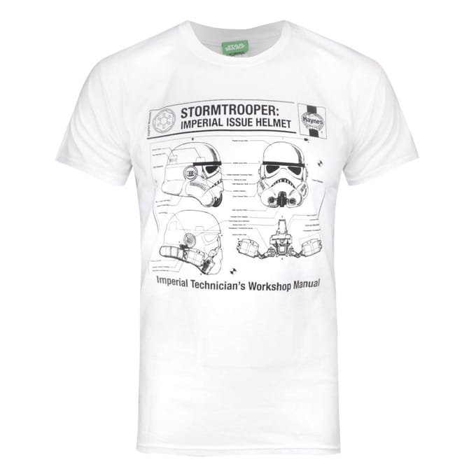 Star Wars Officiële heren Haynes Darth Vader T-Shirt (Wit)