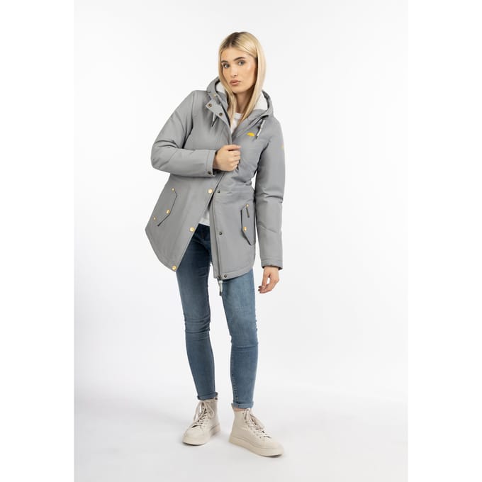 Schmuddelwedda Winterjas met magische print Dames grijs