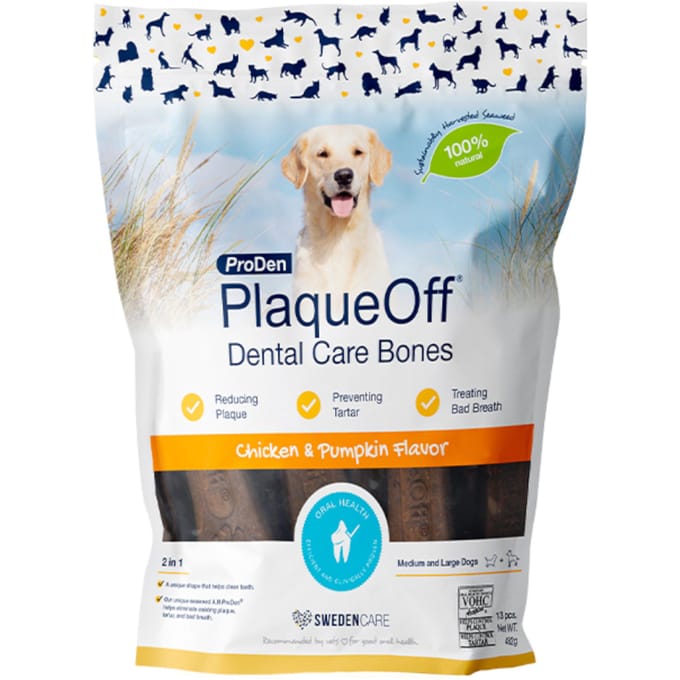 ProDen PlaqueOff Dental Care Botten - Kip & Pompoen (482 g)