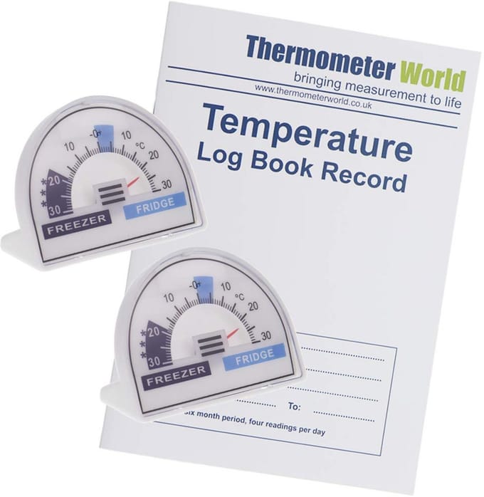 Koelkast Thermometer Set met Temperatuurlogboek en Veilige Opslagzones