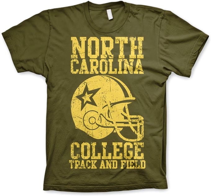 Hybris North Carolina College T-shirt, olijfgroen