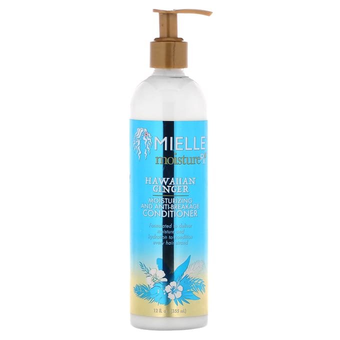 Mielle, Moisture RX, Moisturizing and Anti-Breakage Conditioner, Hawaiian Ginger, 12 fl oz (355 ml) blue