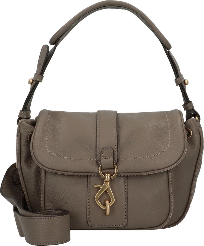 abro Schoudertas Leather Dalia Star Saddle Shoulderbag Tope Taupe