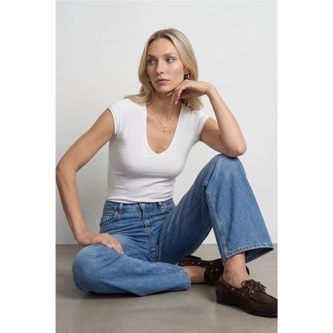 Slim Fit Crop Jersey Top