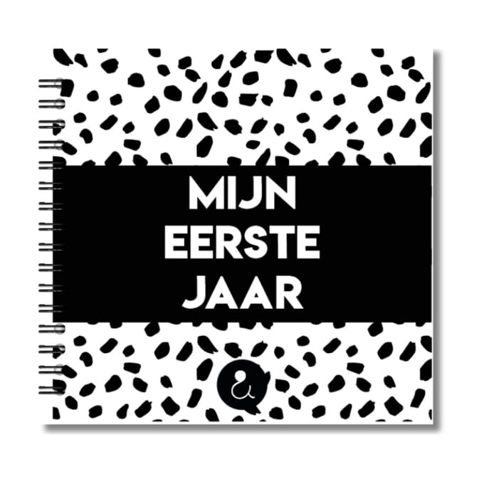 Invulboek Baby's Eerste Jaar | Mijn Eerste Jaar | Dots Zwart