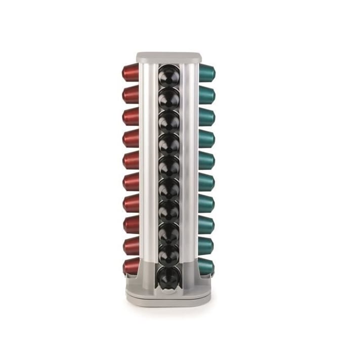 Ibili - Distributeur De Capsules Nespresso, 40 Capsules, Pivotant, Aluminium