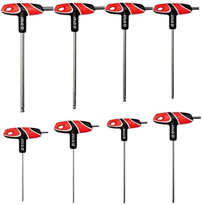T-Handle Hex Key Set with Ball End - 8 pcs