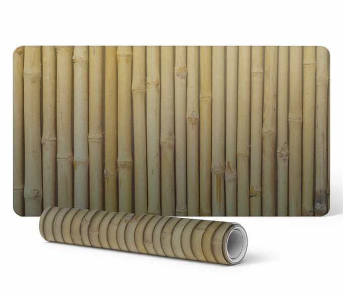 Antislip beschermmat voor op het bureau met grafisch bamboepatroon 90x45 cm