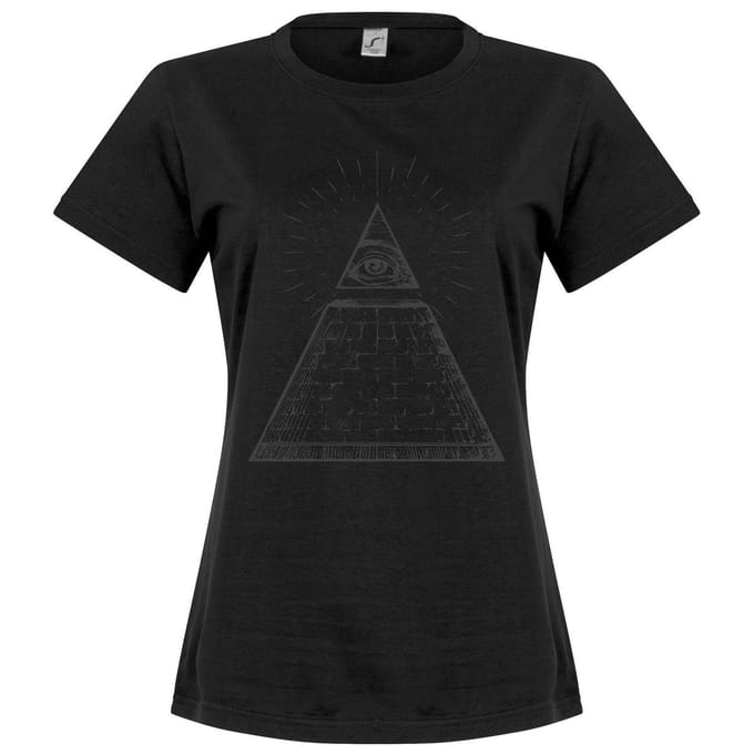 All Seeing Eye Dames T-Shirt - Zwart - L