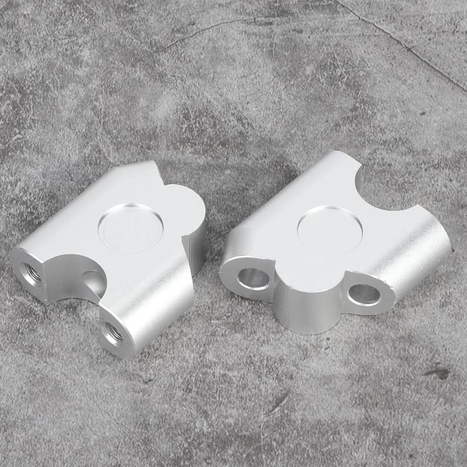 Adaptateur de montage arrière universel pour guidon de moto, 22 mm(Placage) white
