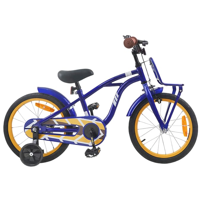 vidaXL - Kinderfiets - 16 - Inch - voor - 4-6 - jaar - oud - Donkerblauw