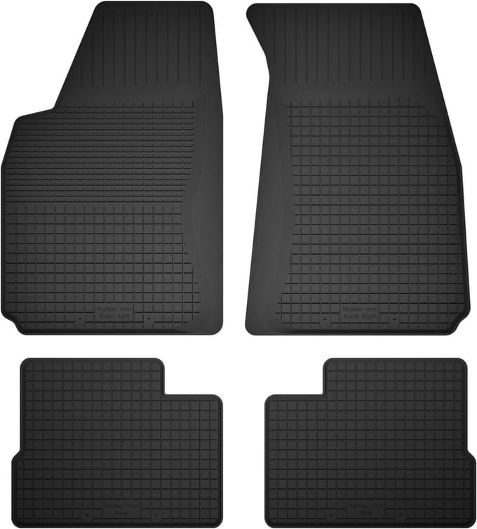Wielganizator BasicProtect Serie - Rubber Automatten - 1,5 cm Rand - 4 Stuks - Anti-slip