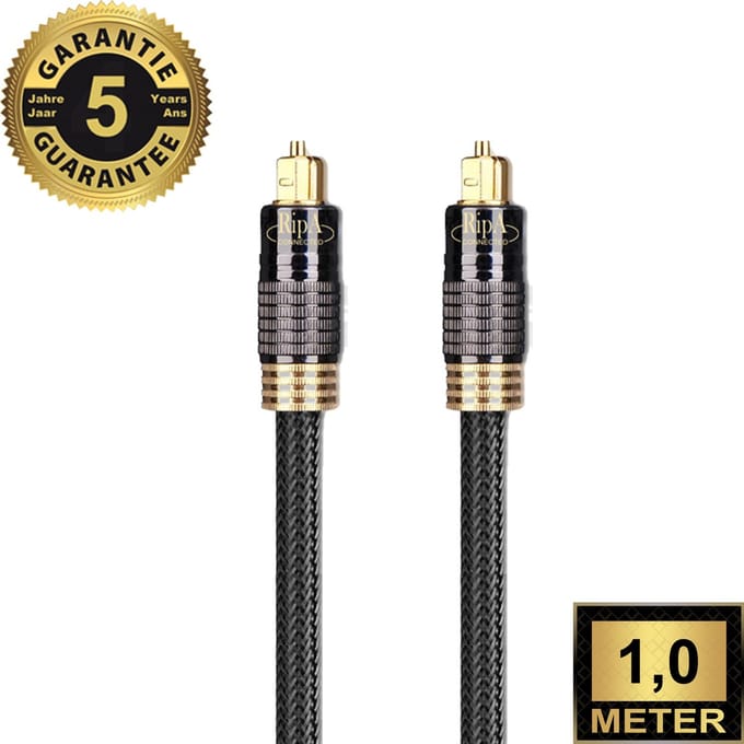 Ripa Connected Toslink Audio Kabel - 1M - Optische kabel - Optical naar Optical - Reciever