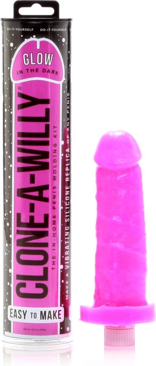 Clone A Willy Kit Dildo Glow In The Dark - Roze