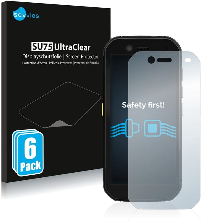 Savvies - Screenprotector voor Caterpillar Cat S42 - Folie Beschermfolie transparant 6 Stuks