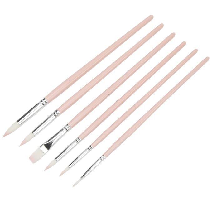 6 Pcs Pinceaux Aquarelle Multifonctionnels Nettoyage Facile Large Application Matériau Premium Durable